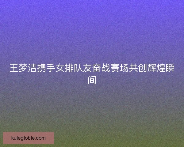 王梦洁携手女排队友奋战赛场共创辉煌瞬间 王梦洁携手女排队友奋战赛场共创辉煌瞬间