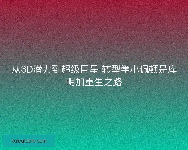 从3D潜力到超级巨星 转型学小佩顿是库明加重生之路